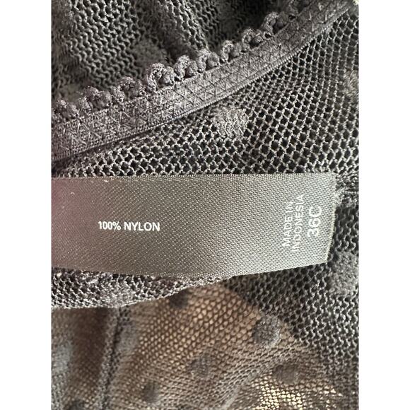 Victoria's Secret 2006 Sexy Little Things Chemise Lingerie 36C Black Polka Dot - Picture 7 of 8